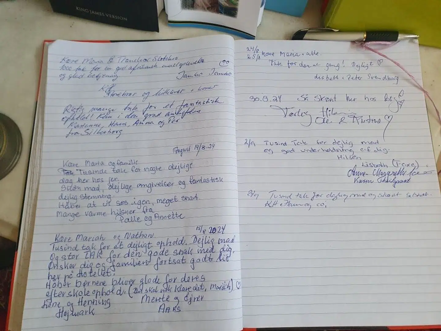 Mariah Sama Veith har sendt dette billede fra kroens gæstebog til B.T.