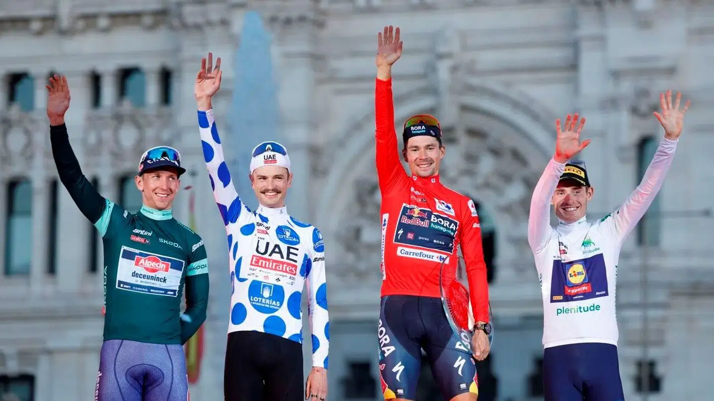 Kaden Groves, Jay Vine, Primoz Roglic og Mattias Skjelmose endte som de fire trøjeindehavere ved årets Vuelta a España.