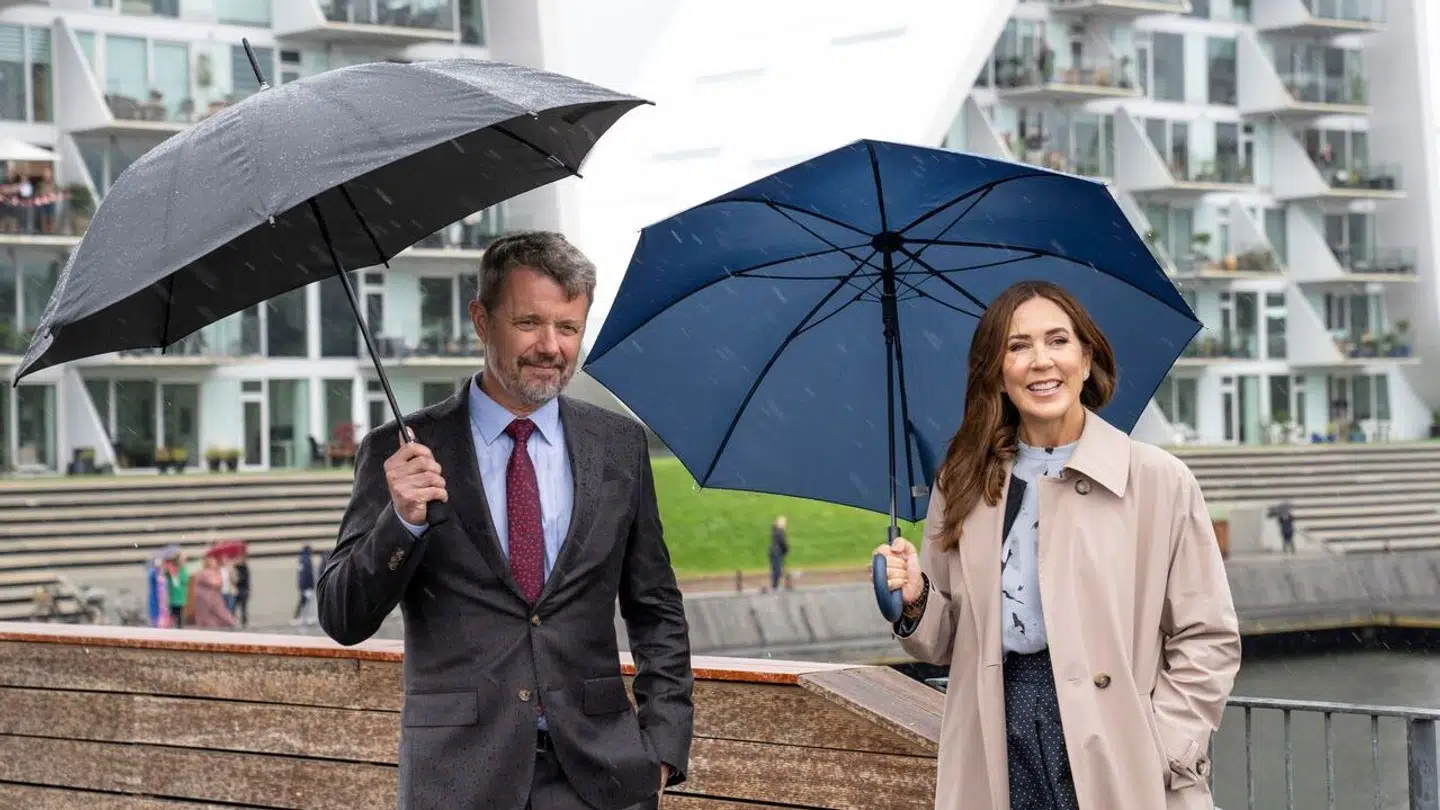 Kong Frederik og dronning Mary i Vejle.