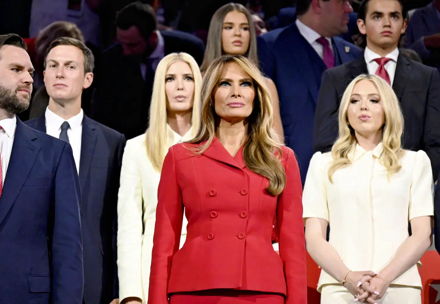 Melania Trump ses her under det republikanske partikonvent.