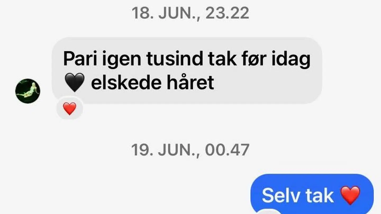 Ivy Rosenauer skrev efter optagelserne til Pari Khadem, at hun »elskede håret«.