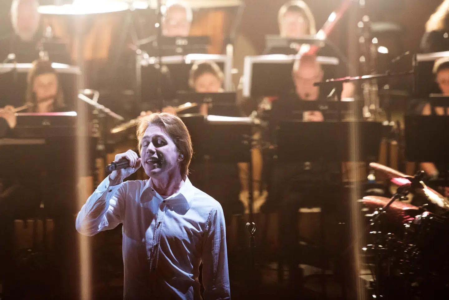 Her er det et billede fra 2017, hvor Mew spillede i Konservatoriets Koncertsal med symfonisk backup fra symfoniorkestret Copenhagen Phil.