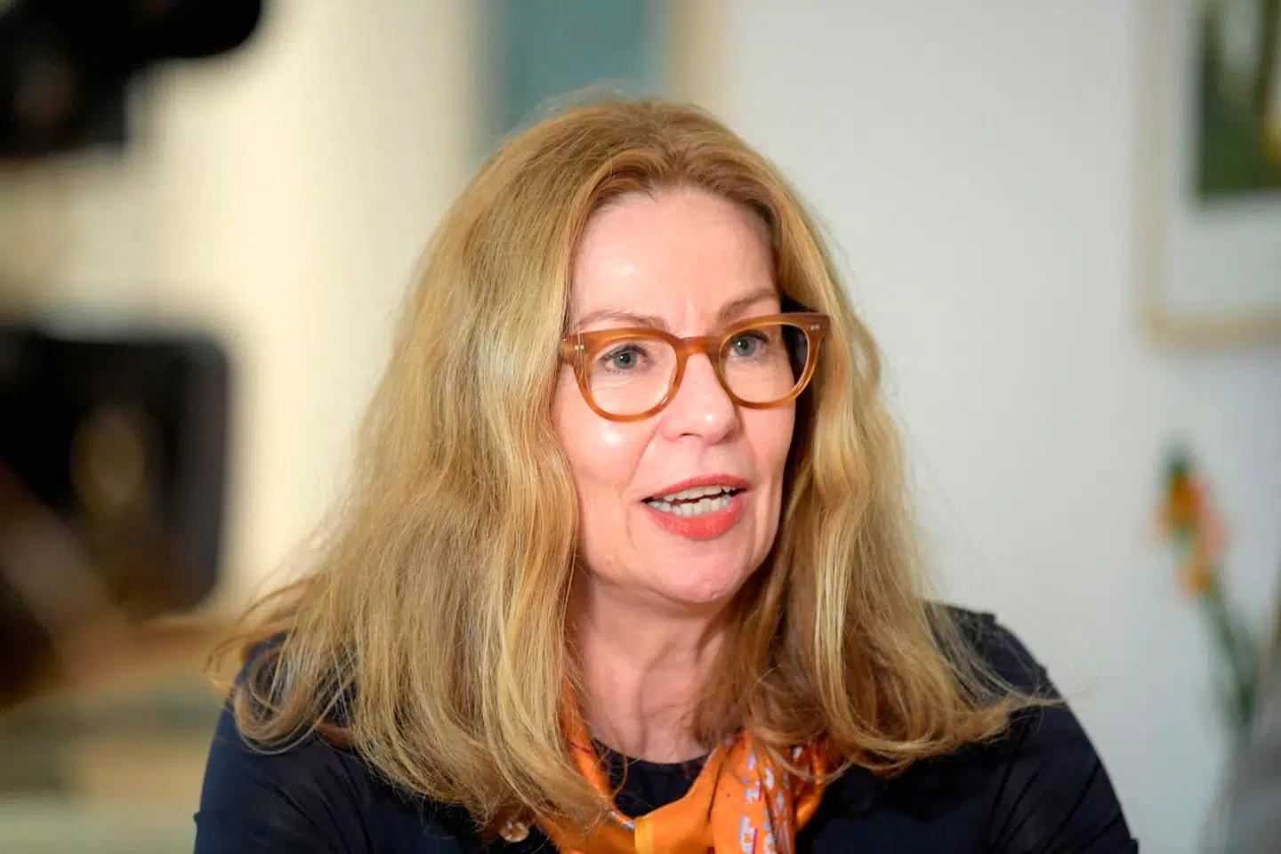 (FILES) This file photo taken on March 22, 2019 shows then Swedbank's CEO Birgitte Bonnesen speaking during an interview in Stockholm, Sweden. - The former chief executive of Swedish bank Swedbank, Birgitte Bonnesen, was on January 25, 2023 acquitted of charges of fraud and sharing insider information, a court said. The ruling from the Stockholm District Court comes four years after the eruption of a money laundering scandal implicating the bank. In 2019, Swedish public service broadcaster SVT alleged that at least 40 billion kronor (equivalent at the time to USD 4.4 billion) of suspicious and high-risk transactions had been channelled to Baltic countries, notably Estonia, from Swedbank accounts. (Photo by Janerik HENRIKSSON / TT News Agency / AFP) / Sweden OUT