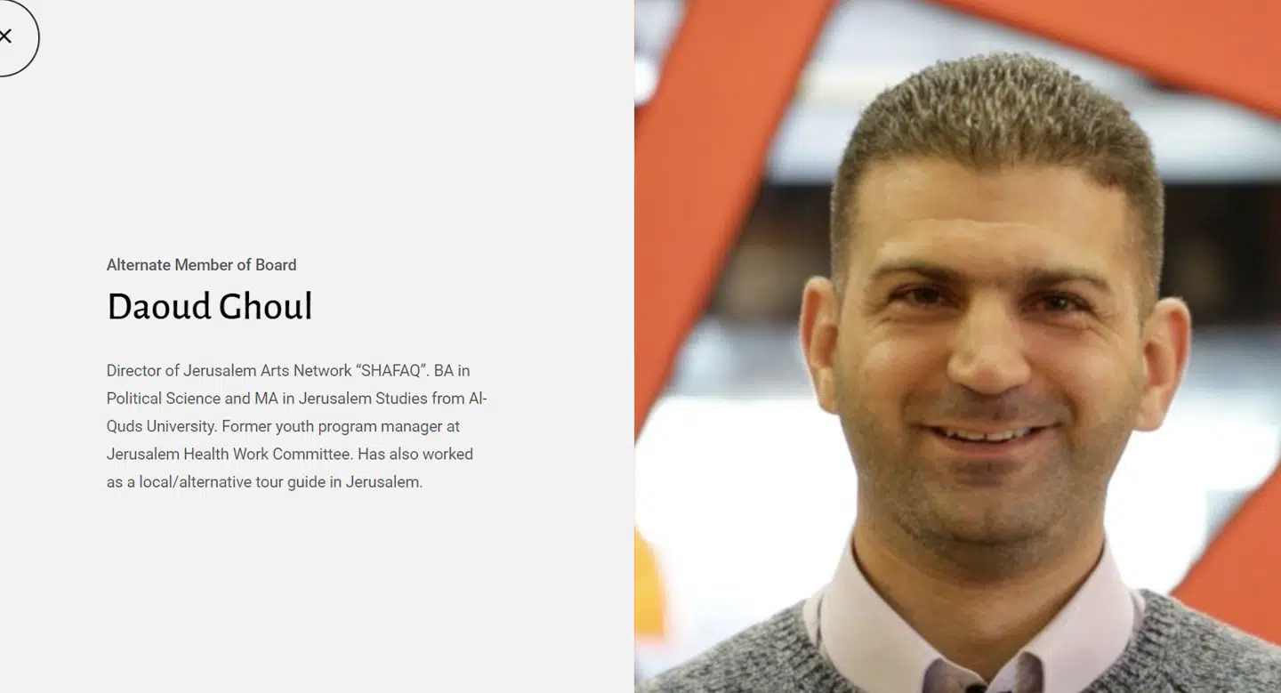Her ses omtalen af Daoud Ghoul på Det Danske Hus i Palæstinas hjemmeside.