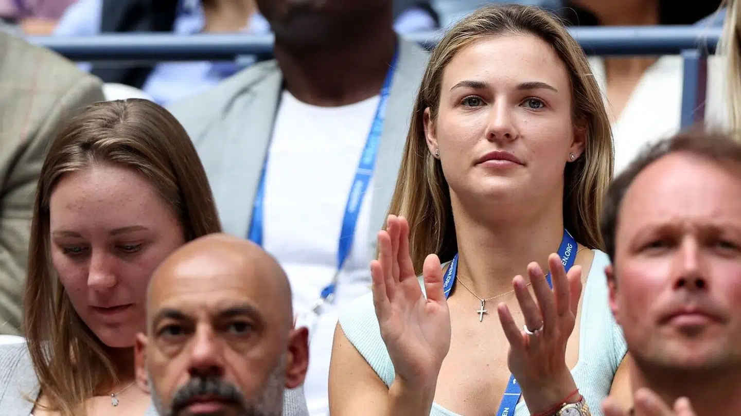 Jannik Sinner kæreste, Anna Kalinskaya, på plads under US Open-finalen.