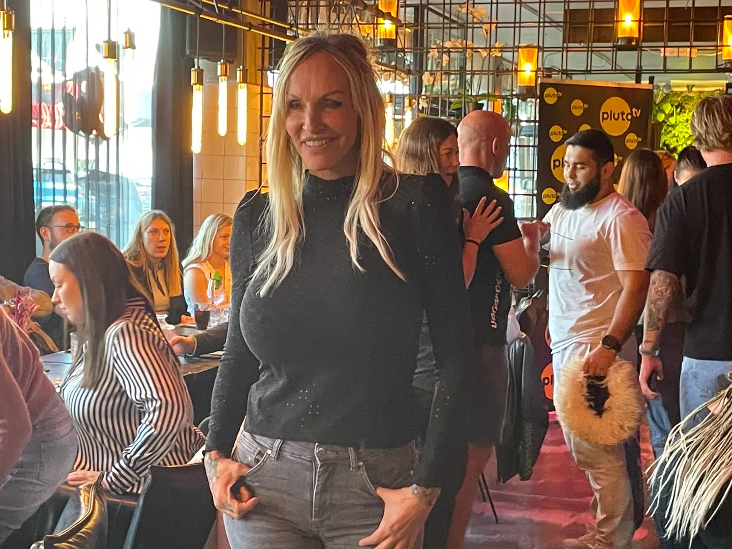 B.T. møder Linse Kessler til pressedag for streamingtjenesten Pluto TV, hvor hun ankommer lige efter bisættelsen torsdag eftermiddag. Foto: Lykke Buhl