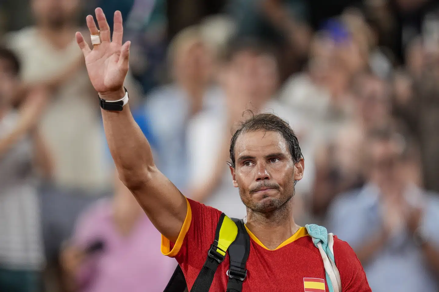 Rafael Nadal, der seneste var i kamp ved OL i Paris, har meldt afbud til næste uges Laver Cup. (Arkivfoto).
