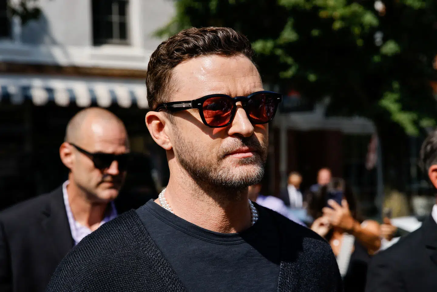 Justin Timberlake ankommer til retten i Sag Harbor, New York fredag.