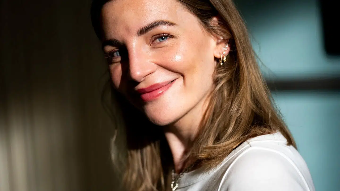 Molly Egelind under et TV 2-pressemøde på sjette sæson af 'Sygeplejeskolen' i Risby Studierne i Albertslund tirsdag den 3. september 2024.