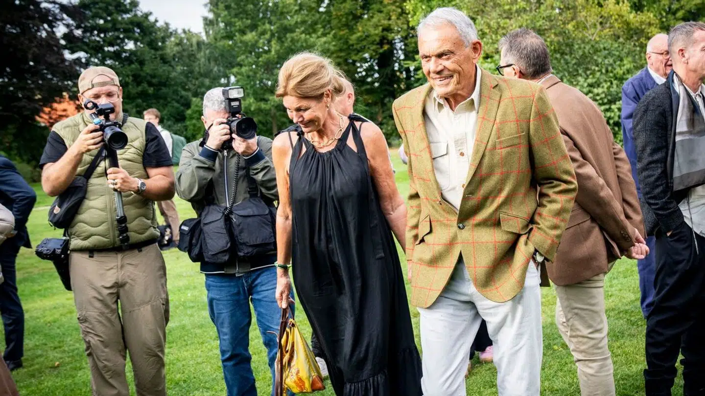 Karsten Ree med veninden Gitte Peters ved uddelingen af Rungstedlundprisen 2024 på Karen Blixen Museum på Rungsted Kyst mandag .