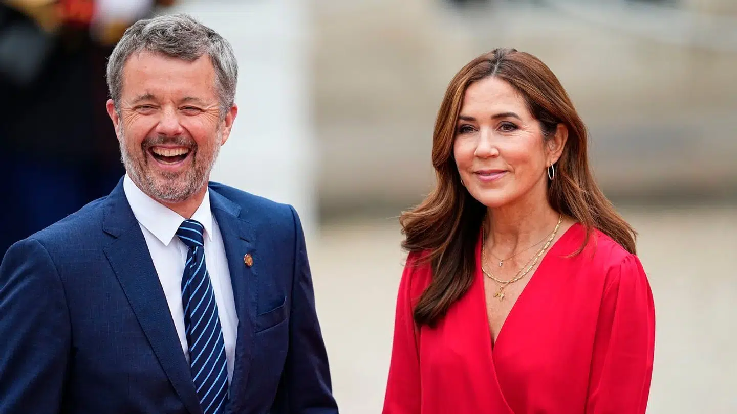 Kong Frederik og dronning Mary under OL i Paris.