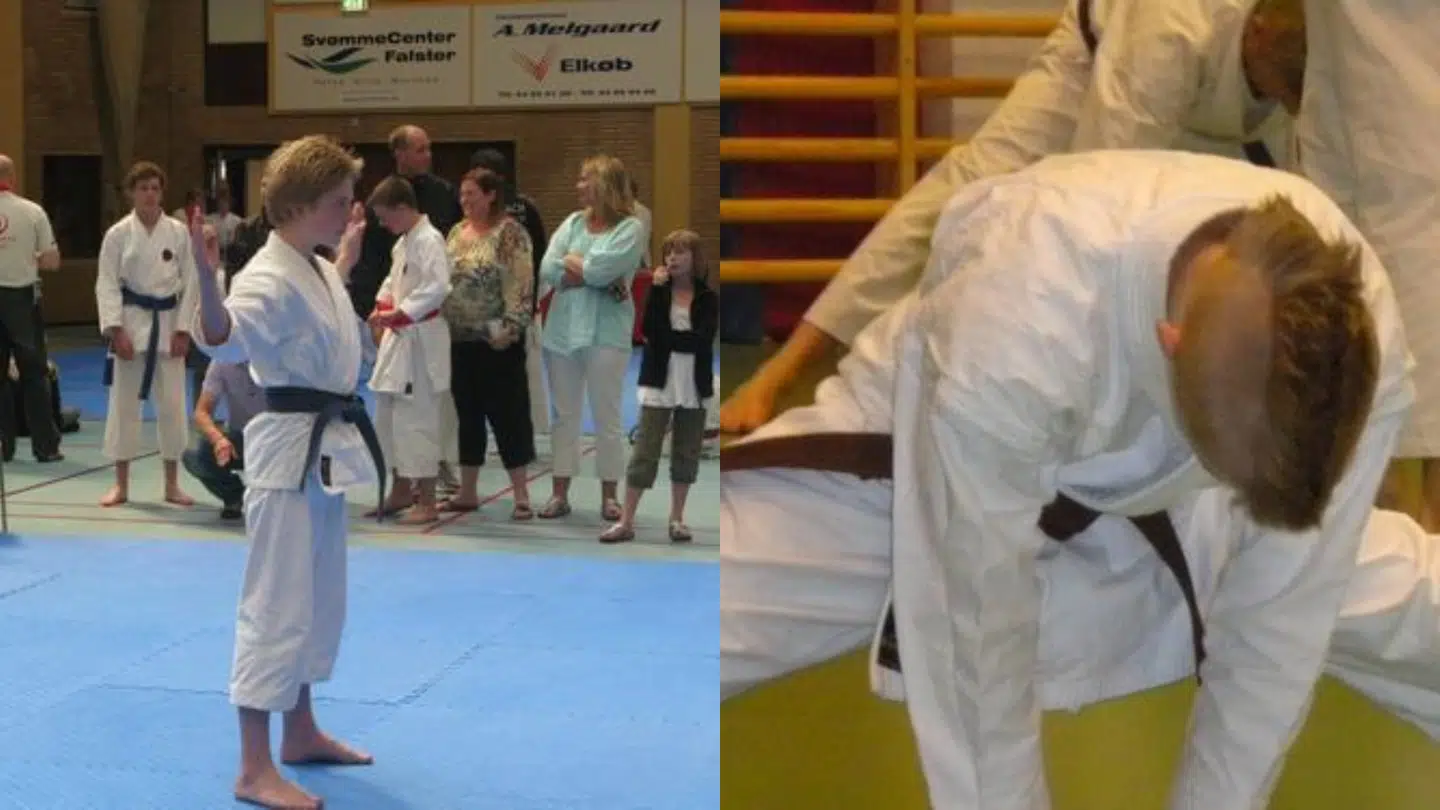 Jon Stadil Palm fik sin første karate-gi og bælte af fætter Christian Stadil.