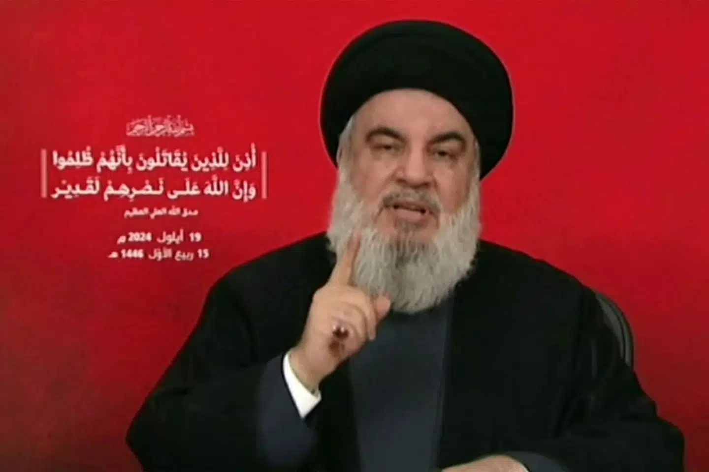 I sin første tale efter angrebene mod Hizbollah, hvor 37 personer foreløbig er meldt dræbt, talte organisationens leder, Hassan Nasrallah, til nationen. Alle røde linjer er krydset, sagde han blandt andet.