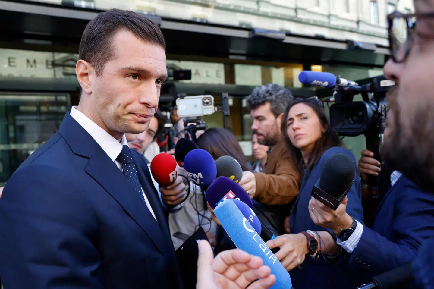 Jordan Bardella er ung og fremadstormende partiformand for højrefløjspartiet National Samling i Frankrig. (Arkivfoto).