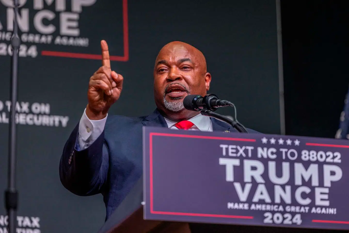 Sagen om Mark Robinson kan få betydning for Trumps kampagne i svingstaten North Carolina. Foto: Grant Baldwin, Scanpix