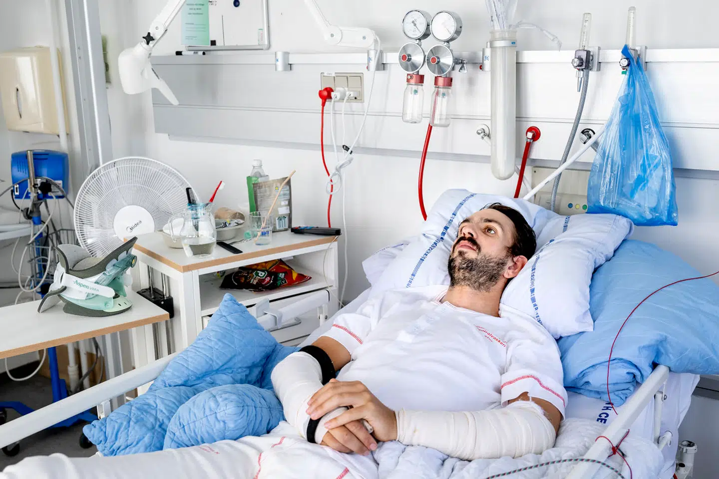 Carl Magnus Lotz Rosenberg ligger nu på Bispebjerg Hospital og er i gang med genoptræning efter ulykken.