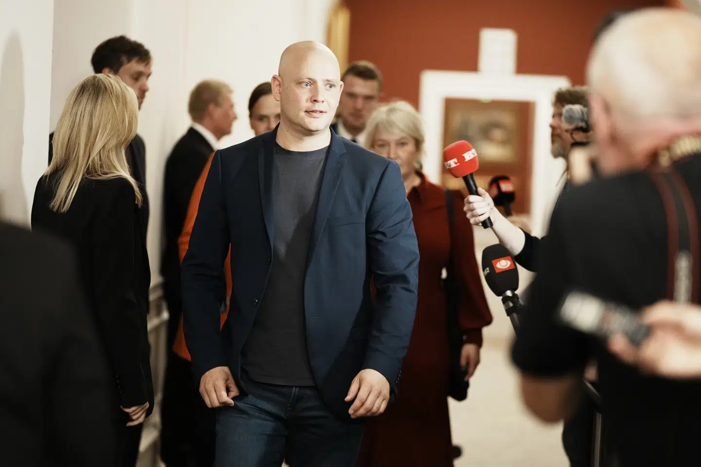 Jakob Engel-Schmidt ankommer til Moderaternes gruppemøde tirsdag på Christiansborg.