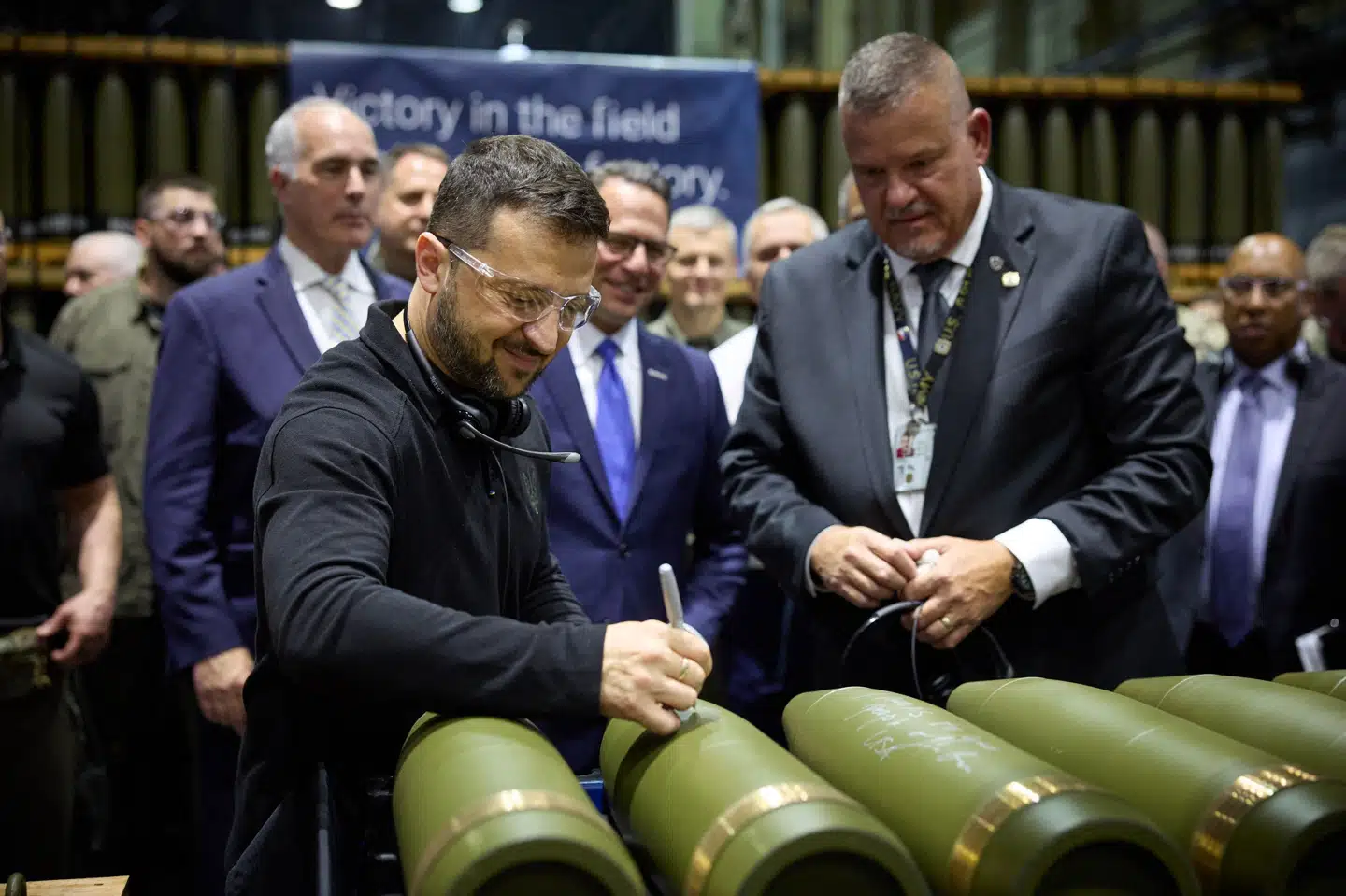 Den ukrainske præsident, Volodymyr Zelenskyj, besøgte en våbenfabrik i byen Scranton i delstaten Pennsylvania 22. september. (Arkivfoto).