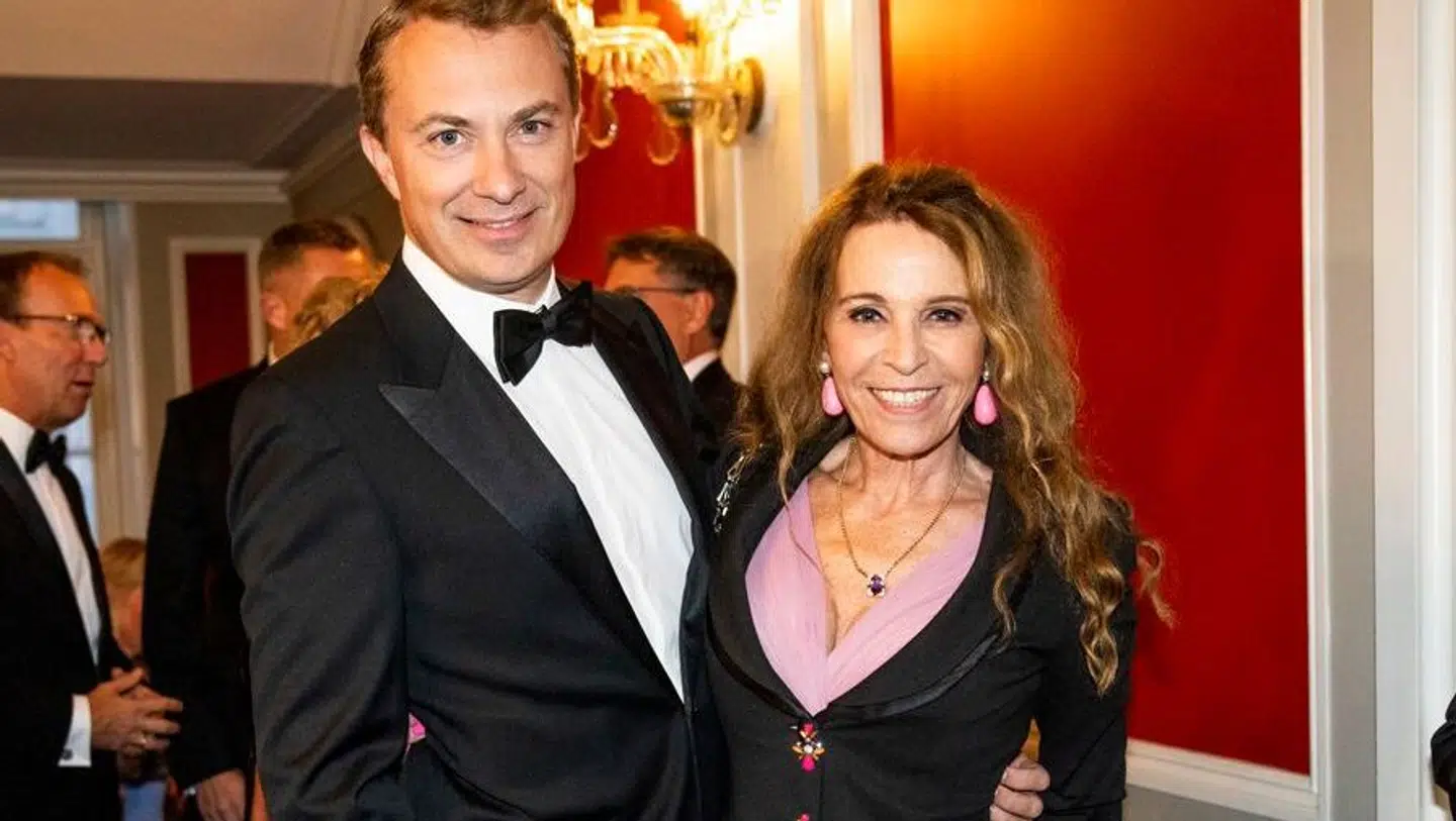 Dansk Folkepartis formand Morten Messerschmidt og Dot Wessman til Dansk Erhvervs festmiddag i anledningen af Børsens 400-års jubilæum i Moltkes Palæ, torsdag den 26. september 2024.