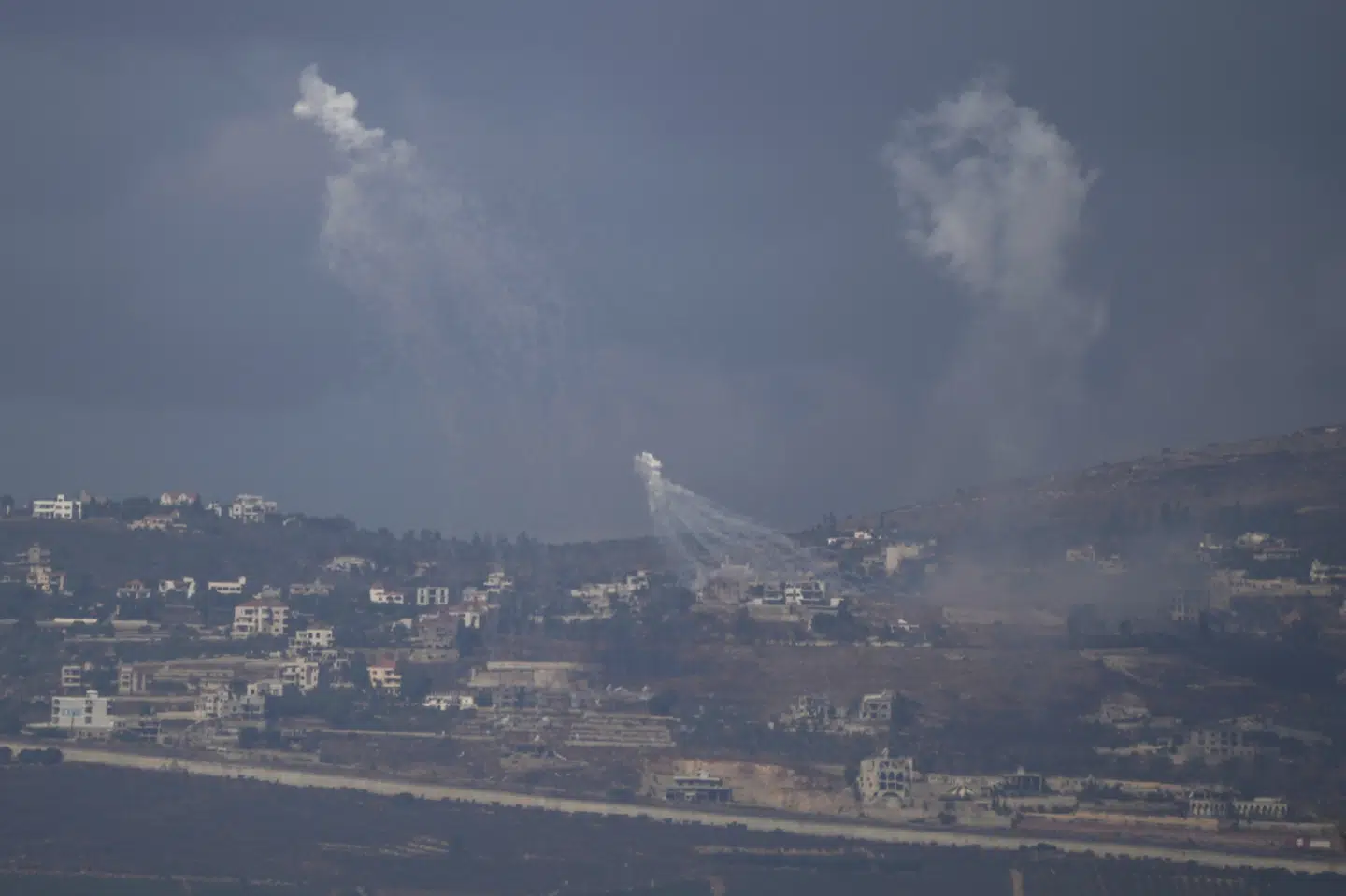 Israelske angreb i det sydlige Libanon tirsdag.