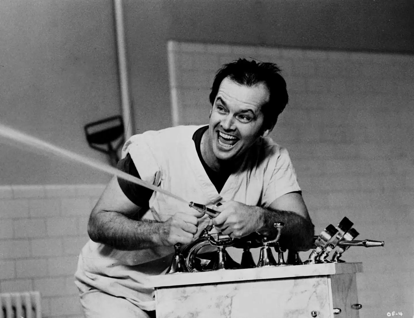 Jack Nicholson i scene fra 'Gøgereden', som bl.a. sikrede ham en Oscar.