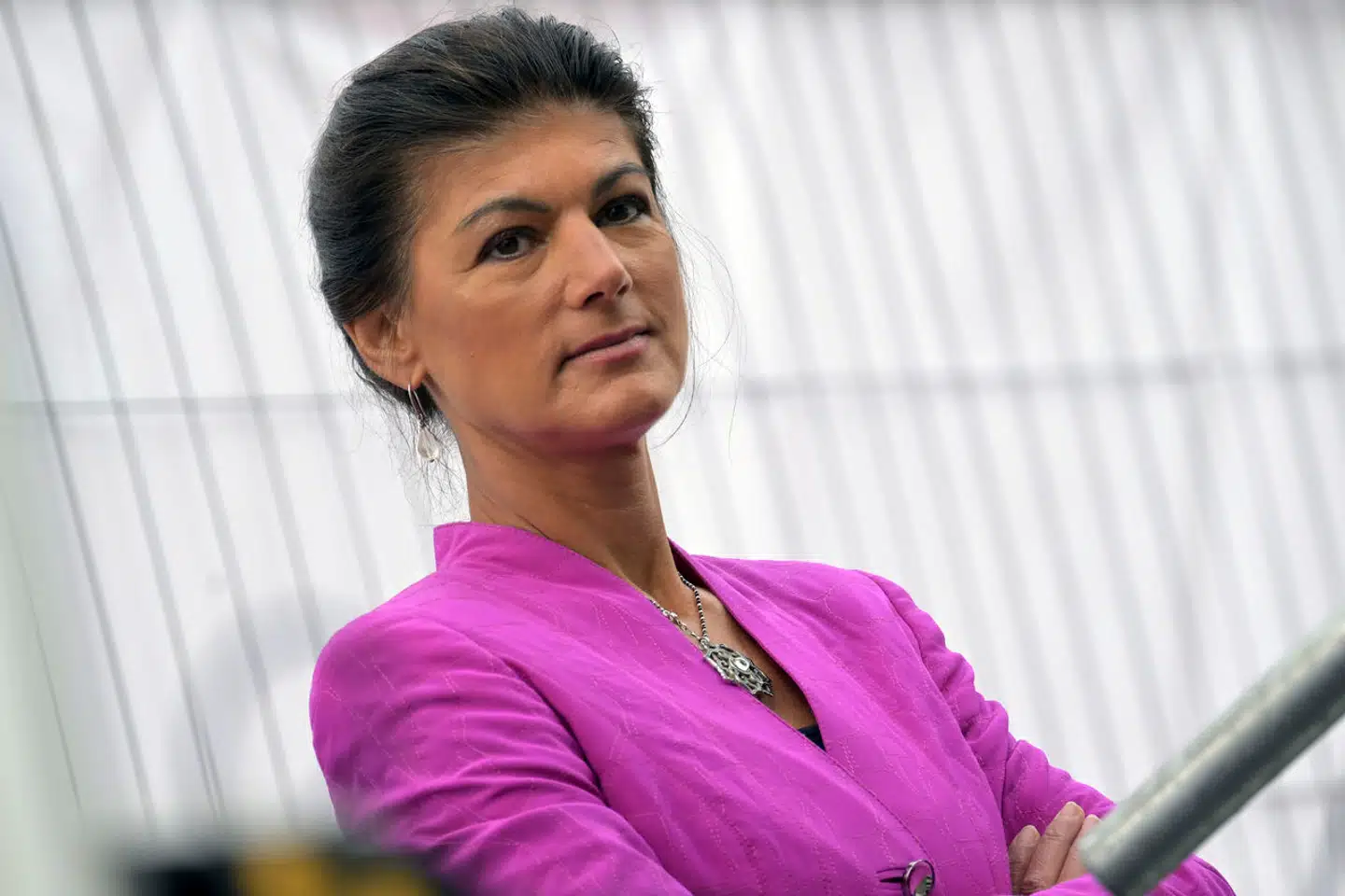 Venstrefløjsleder Sahra Wagenknecht afviser forslaget om at forbyde det tyske højrefløjsparti Alternative für Deutschland (AfD). Arkivfoto: Michael Bahlo/AP/Ritzau Scanpix