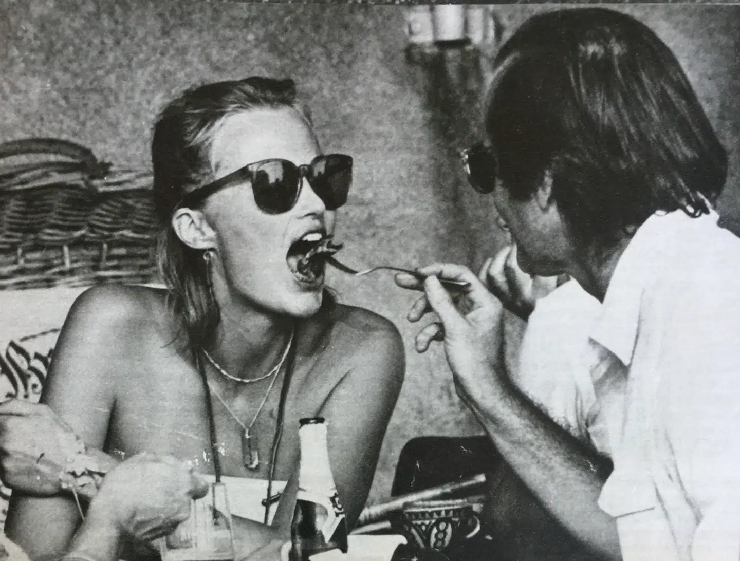 Paparazzifoto af Jack Nicholson og Winnie Hollmann.