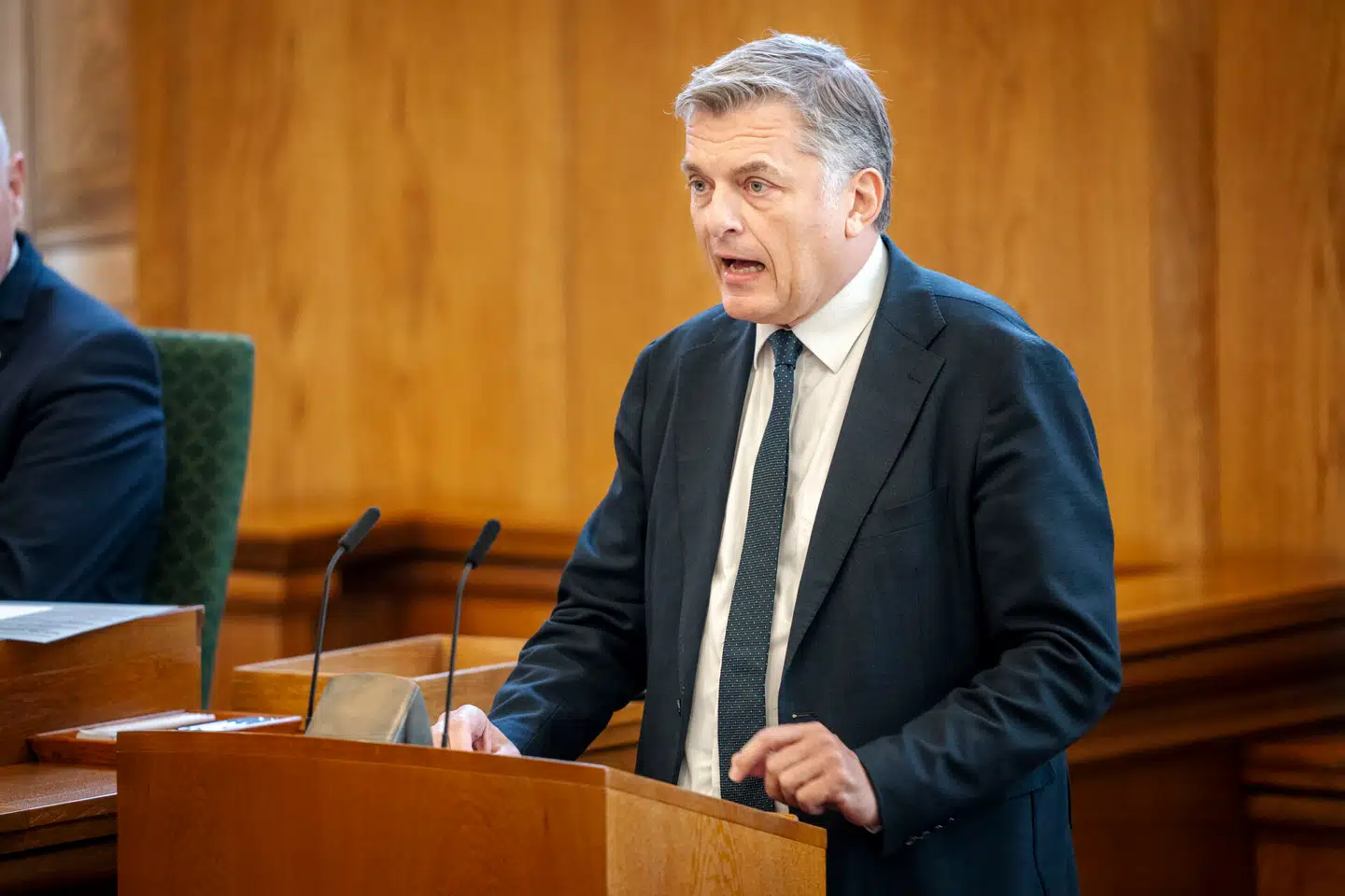 Jan E. Jørgensen taler under åbningsdebatten i Folketinget den 3. oktober. Foto: Mads Claus Rasmussen, Scanpix