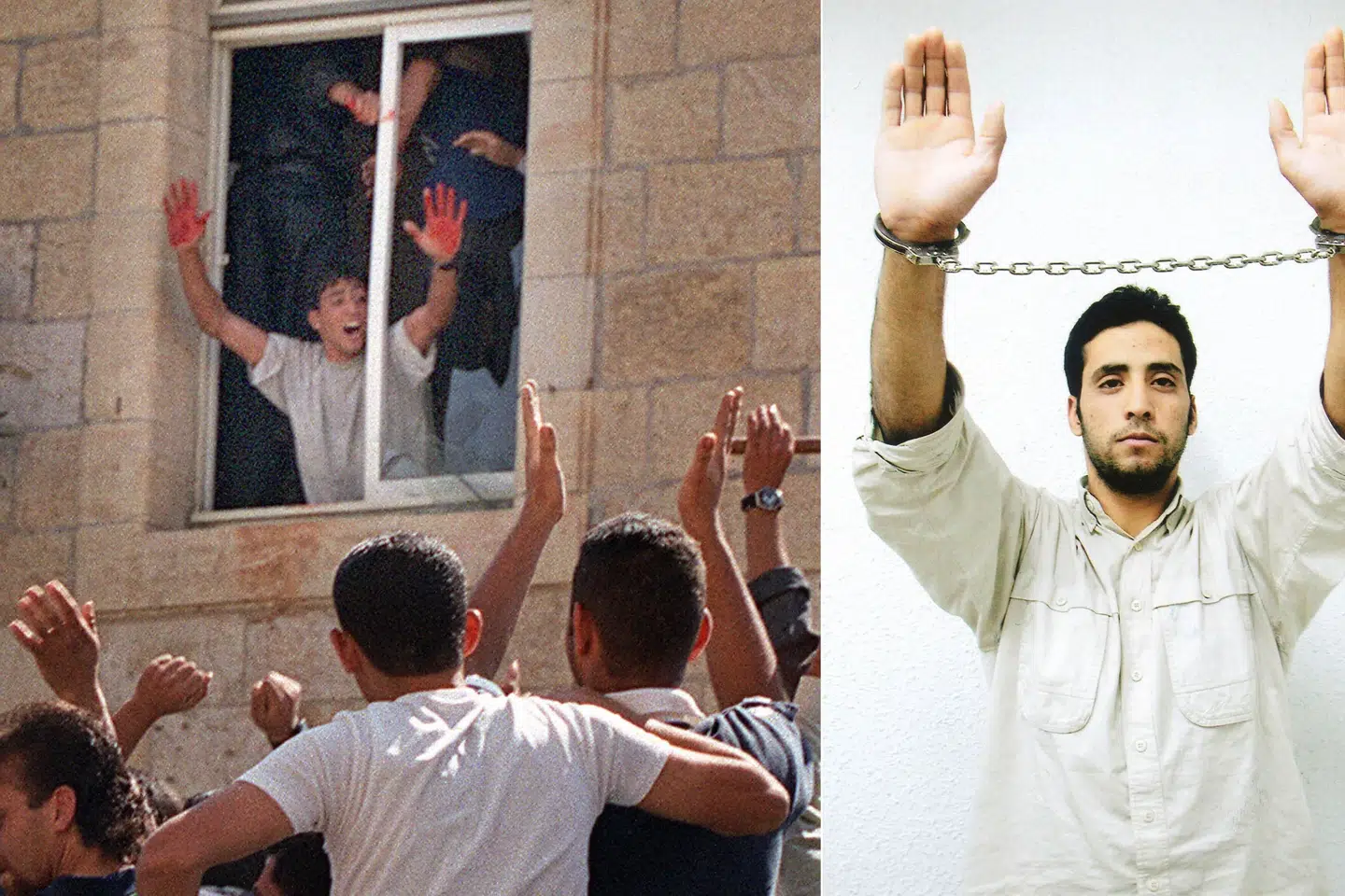 Billedet til venstre er fra år 2000, da Salha var med til at dræbe en israelsk soldat i Ramallah. Billedet til højre blev offentliggjort af de israelske myndigheder i 2001, efter at han var anholdt. I 2011 blev han sendt til Gaza i forbindelse med en fangeudveksling. (Arkivfoto).