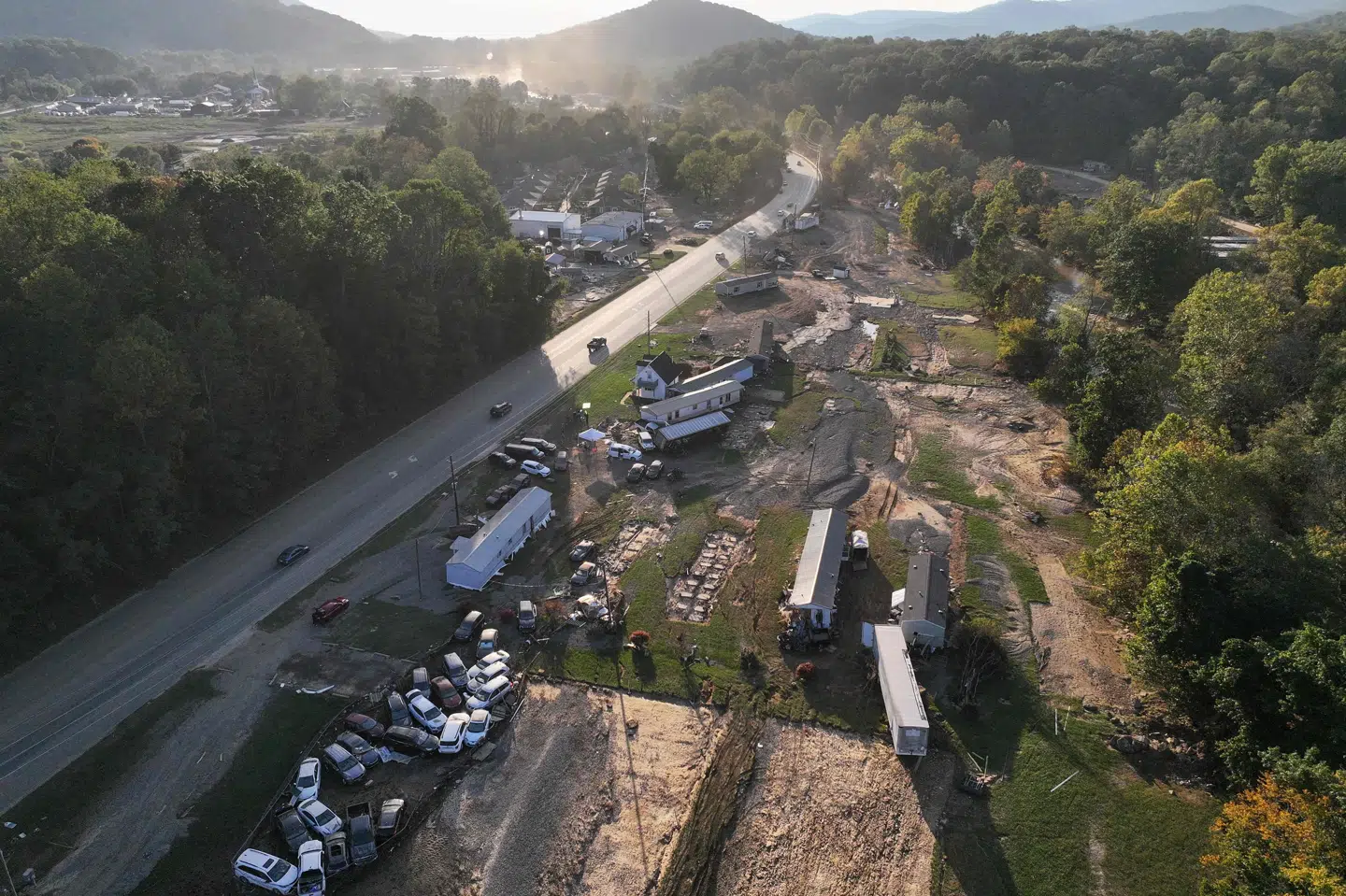 Oversvømmelser efter orkanen Helene har medført massive ødelæggelser i blandt andre delstaterne North og South Carolina. (Arkivfoto).