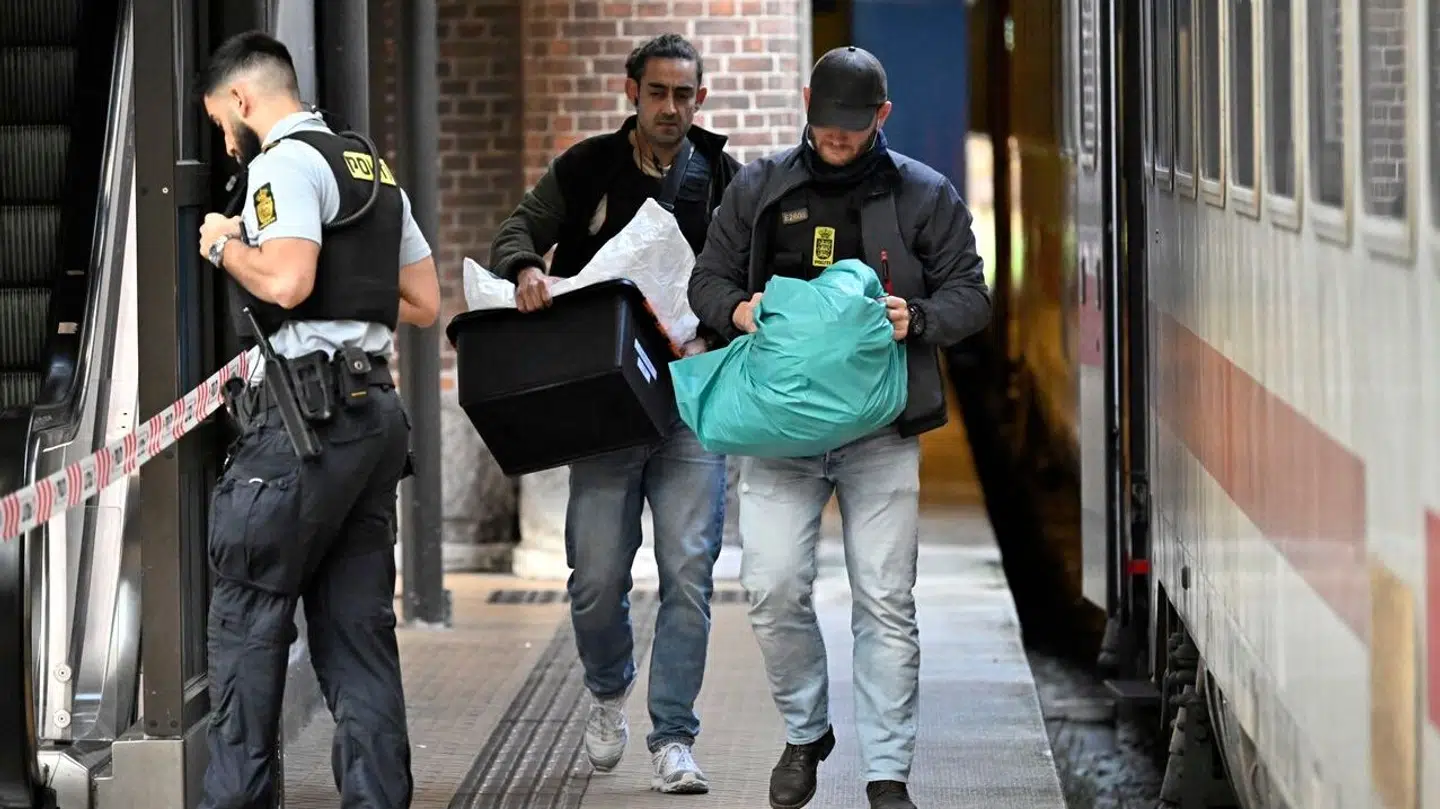 De to teenagedrenge blev anholdt i et tog på Københavns Hovedbanegård kort før middag onsdag.