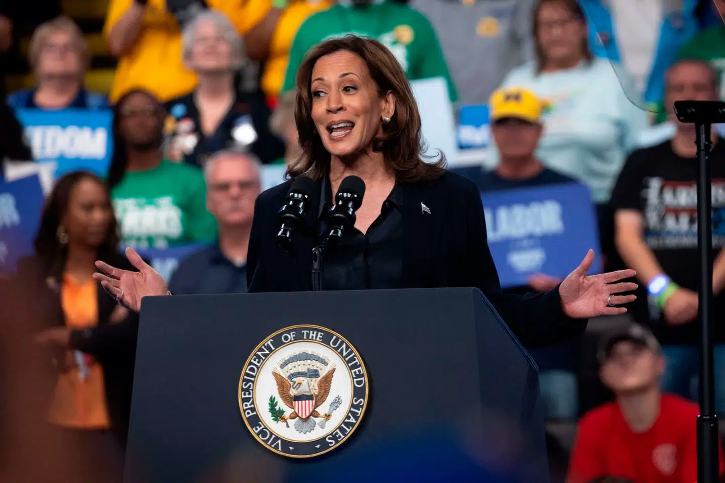 »Det er fantastisk at se Kamala Harris 'live'. Det føltes som at være til et af de legendariske Obama-rallys i 2008. Energien i rummet var elektrisk, og publikum var til tider så entusiastiske, at Harris havde svært ved at fuldføre sine sætninger for bare bifald,« skriver Lukas Lunøe.