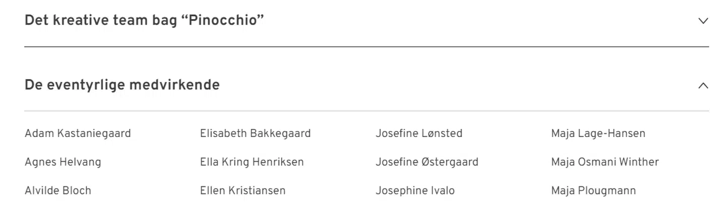 Prinsesse Josephine er siden maj røget af rollelisten igen til Eventyrteaterets opsætning af 'Pinnochio'. Foto: Wayback Machine