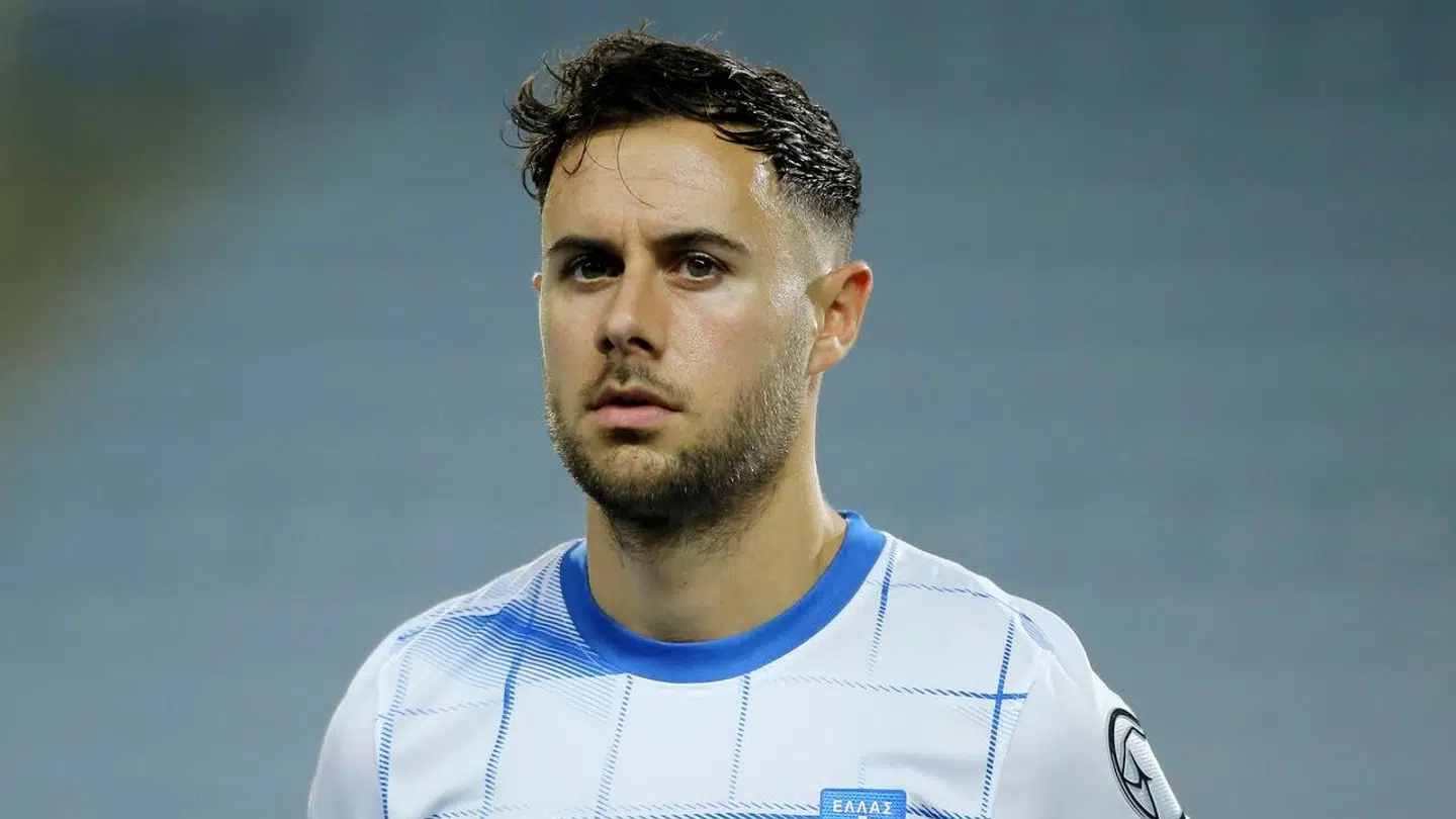 George Baldock under kvalifikationen til EM 2024. Forsvarsspilleren var egentlig brite, men stillede op for sin fars nation, Grækenland.