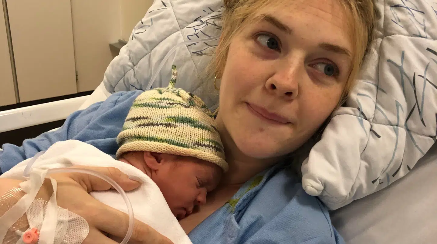 Hugo kom til verden i september sidste år. Han var stjernekigger og blev født ved akut kejsersnit.