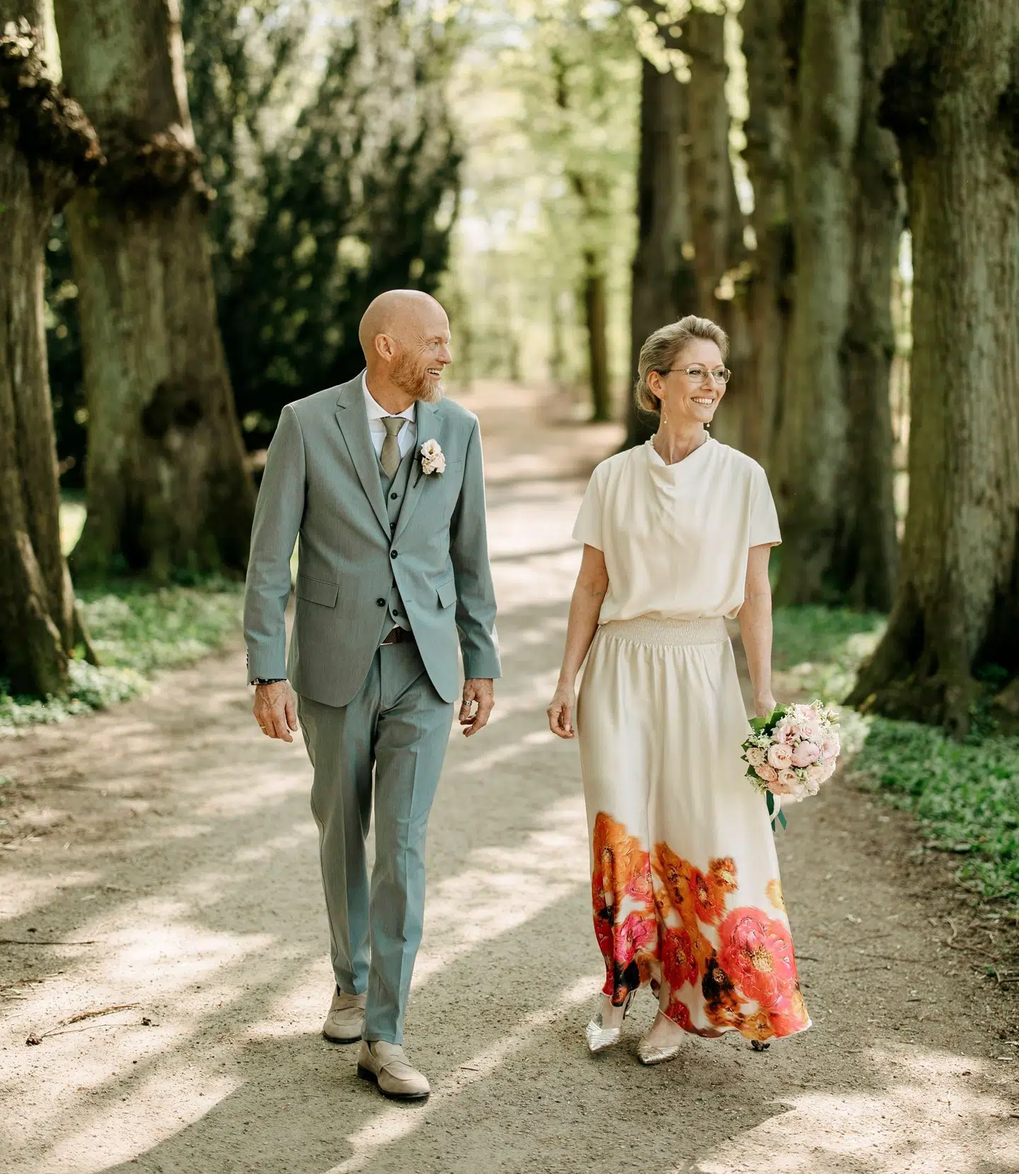 Den 50-årige brandmand Lars Løvendahl fra Faaborg og den 48-årige sagsbehandler Lone Koch fra Kolding blev 'Gift ved første blik' i DR-hittet. Foto: Brian Lichtenstein / Snow Productions