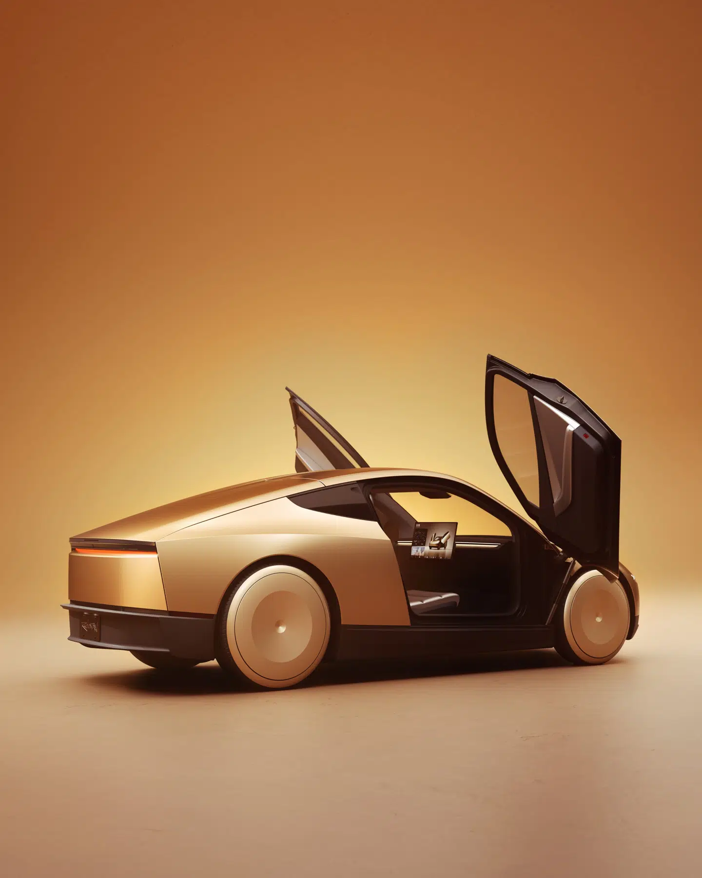 Den nye Cybercab fra Tesla.