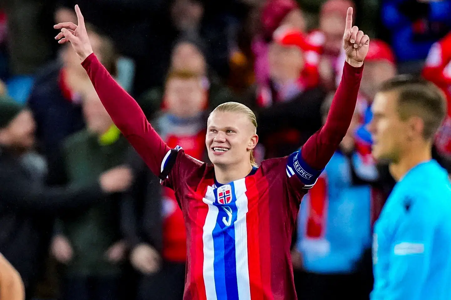 Erling Haaland blev dobbelt målscorer for Norge torsdag og er nationens nye målkonge.