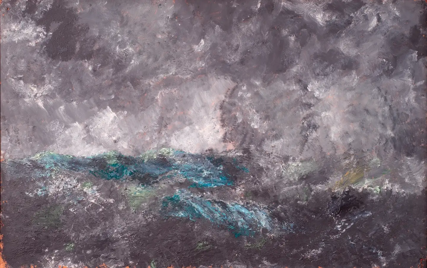 August Strindberg var ikke bare forfatter, men også en vild maler. Her er det »Uvejr i Skærgården. »Den flyvende hollænder«« fra 1892.