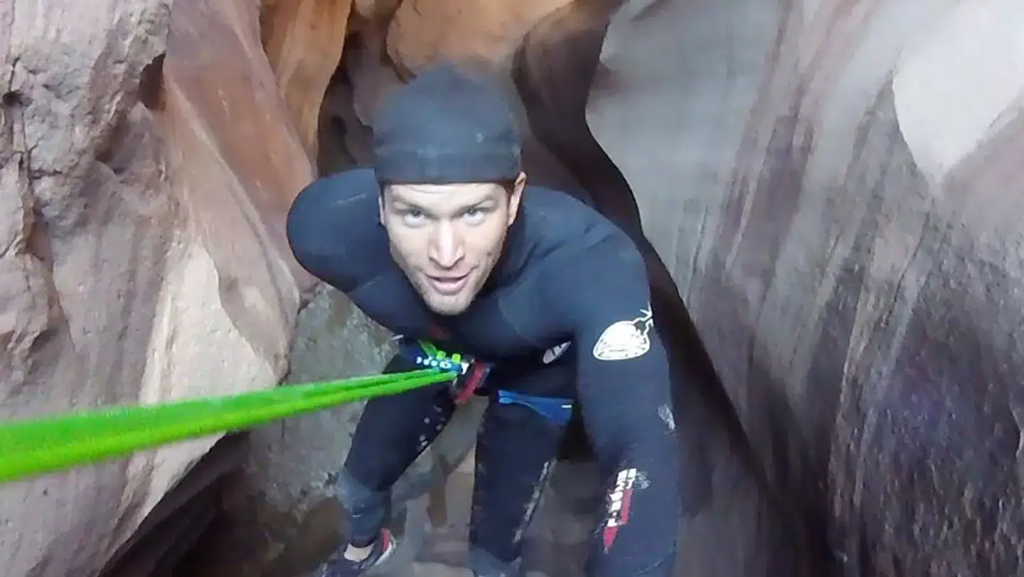 Justin Bingham på en af sine klatreture.