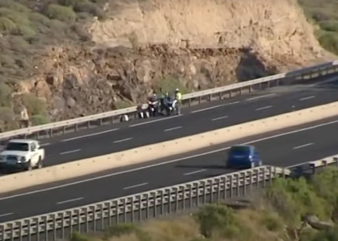 Det var på denne motorvej, at liget blev fundet.