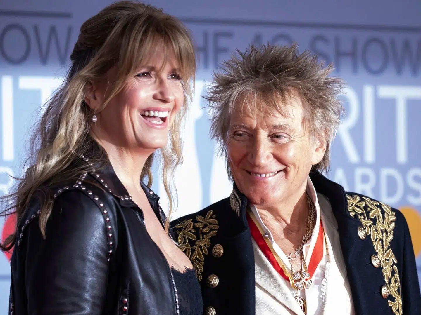 Rod Stewart og hans hustru Penny Lancaster, som han har været med siden 2007.