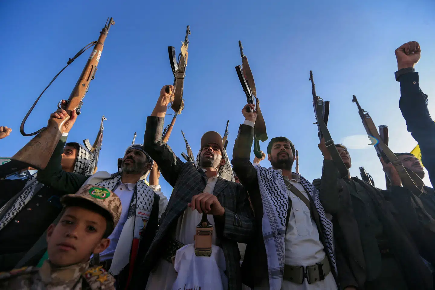 Houthierne, der har "død over USA, død over Israel" som del af deres slogan, har det seneste år udført flere angreb mod skibe i Det Røde Hav. De har selv omtalt angrebene som værende en form for blokade mod Israel. (Arkivfoto).