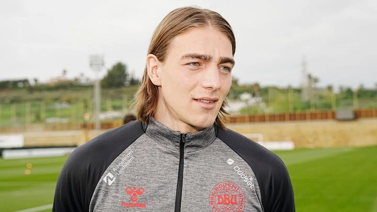 Casper Nielsen under landsholdssamling i 2022.