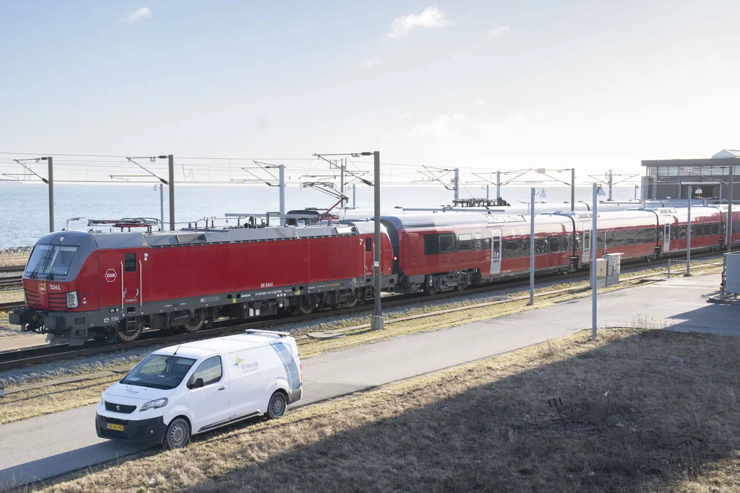 DSB viste det første af de nye EuroCity-tog, EC-tog, frem ved en presseseance i Kastrup 25. januar 2024. (Arkivfoto).