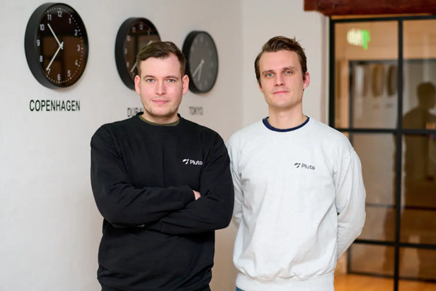 Joakim Brüchmann (th.) og Oscar Vingtoft, stiftere af Pluto Markets.