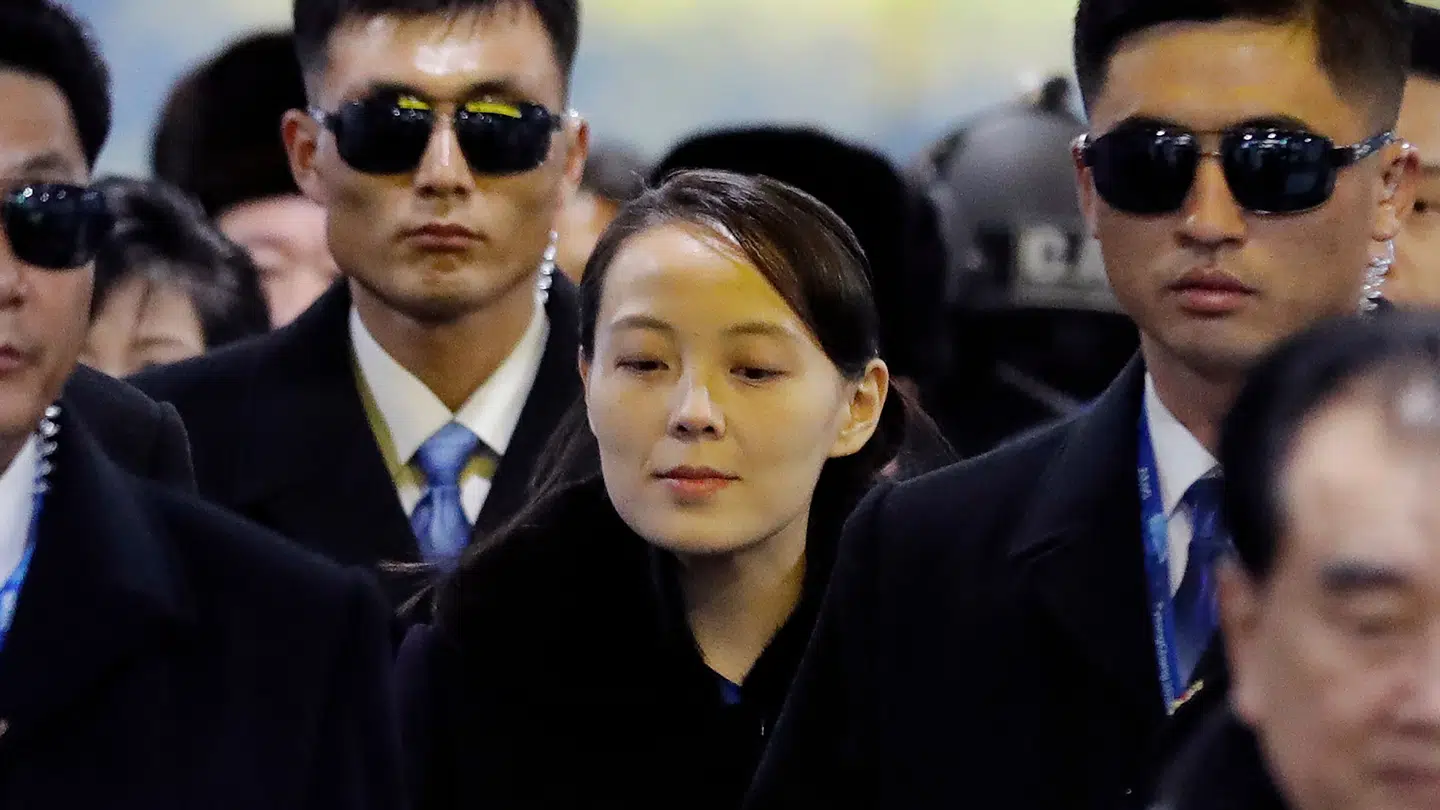 Her ses Kim Yo-jong, der er søster til Kim Jong-un, i februar 2018.