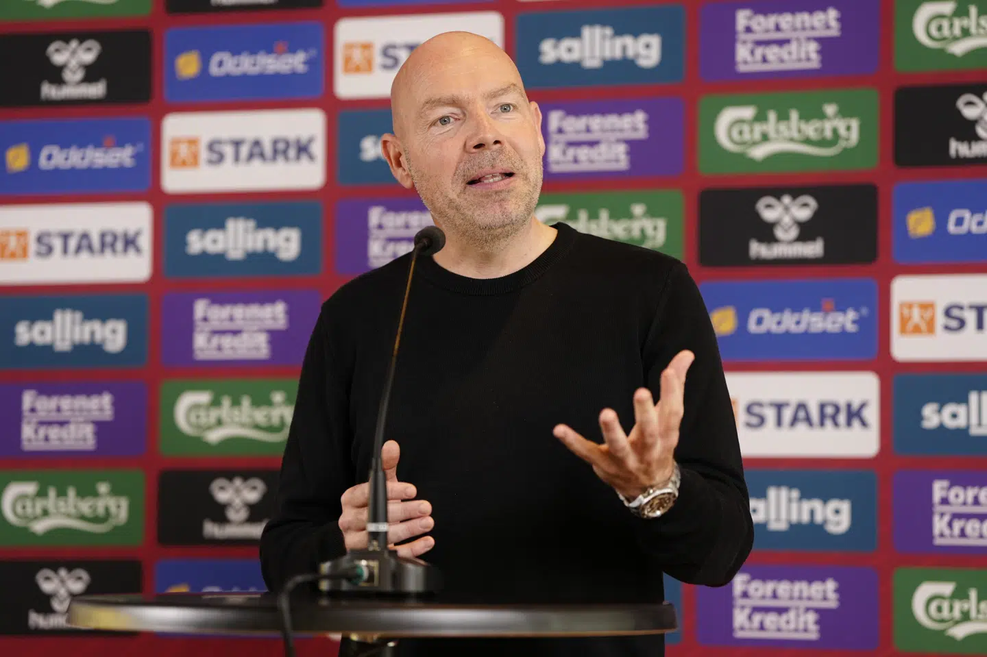 Brian Riemer blev torsdag præsenteret som landstræner på et pressemøde i Brøndby.