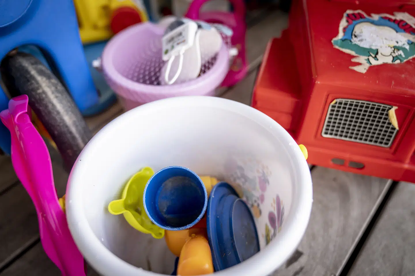 Forbrugerrådet Tænk har fundet niveauer af ftalater over EU's grænser i 8 ud af 40 stykker legetøj købt på online markedspladser. Særligt bløde plastikbolde havde for høje niveauer. Legetøjet på billedet har ikke været en del af undersøgelsen. (Arkivfoto).