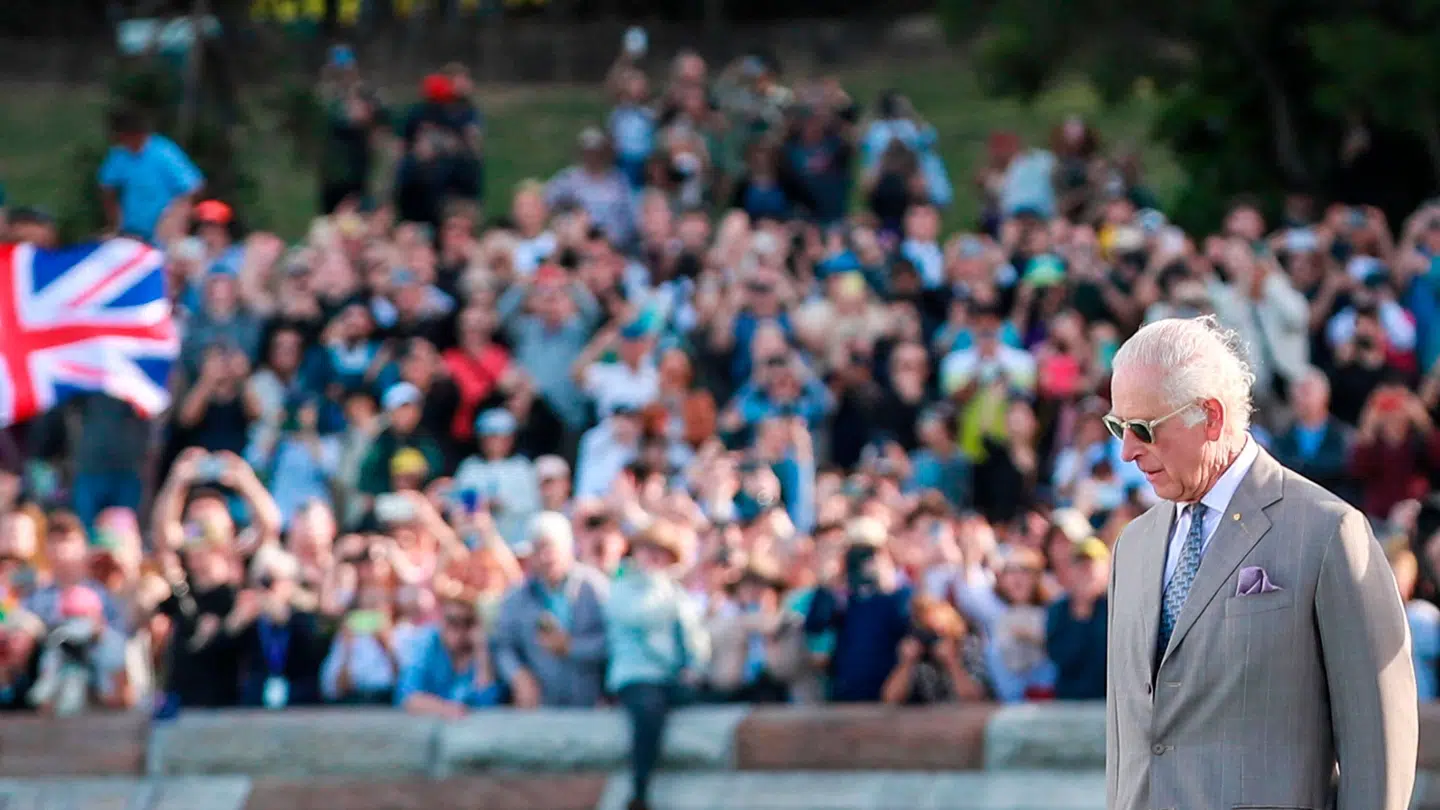 Kong Charles i Australien.